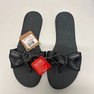 Havaianas Women's You St Tropez Lush Sandals - New Graphite Size 11 / 12